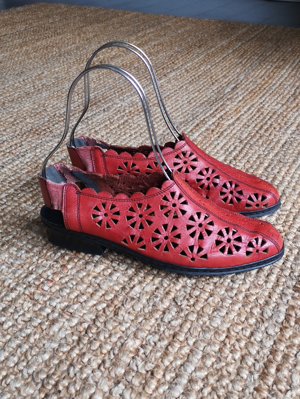 Rieker cut-out leather slingbacks